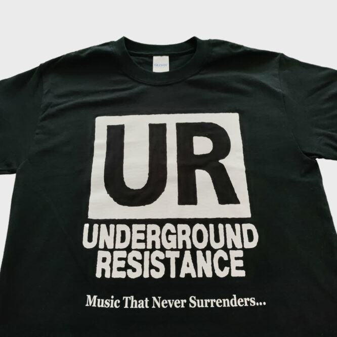 URTS-002 UR BLACK SHORT SLEEVE T-SHIRT WITH WHITE “MUSIC THAT NEVER ...